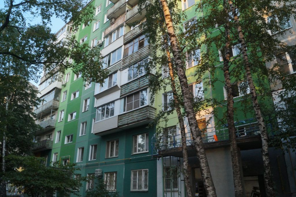 капремонт, фасад дома, улица академика Скрябина