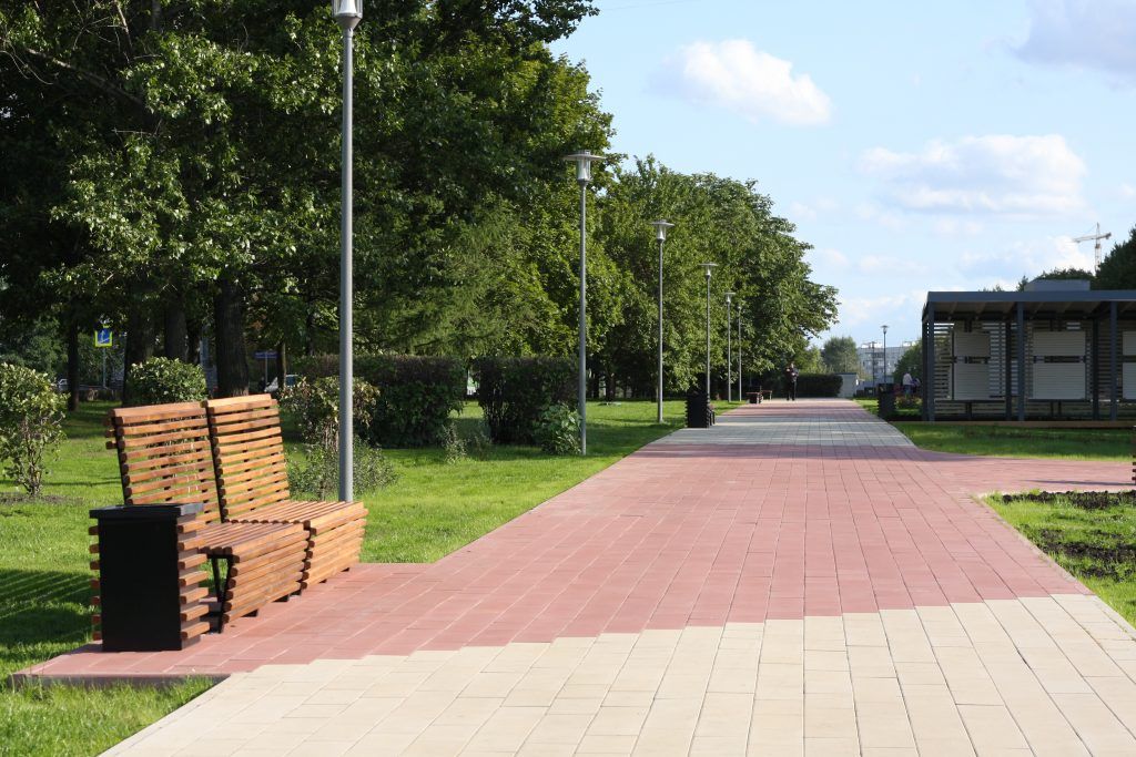 Крылатское, Осенний бульвар, благоустройство, место отдыха,скамейки, урны