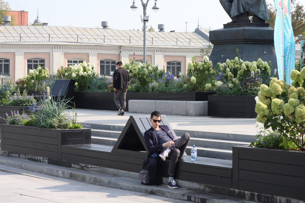 благоустройство, библиотека имени Ленина, цветники