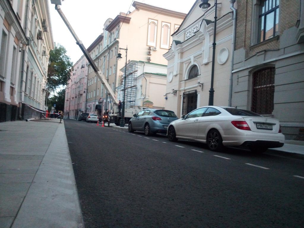 Вспольный переулок, асфальт, благоустройство