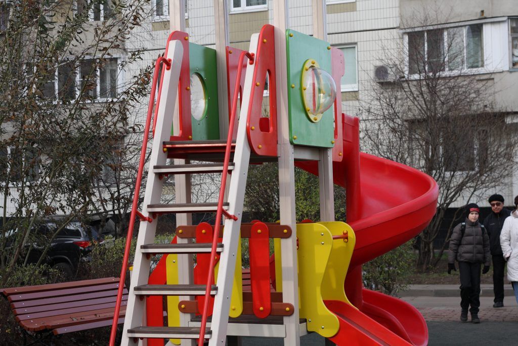 детская площадка, дети, благоустройство, Митино, горка