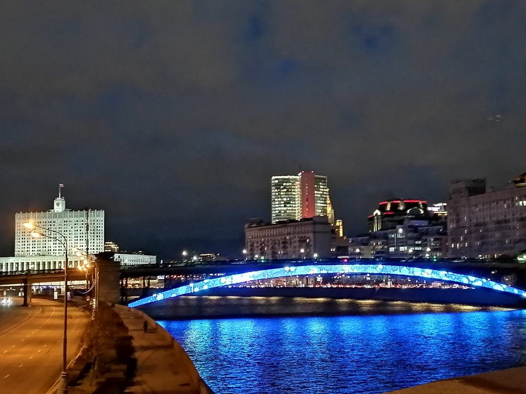 подсветка, Смоленский метромост, новый год, праздник, украшение Москвы