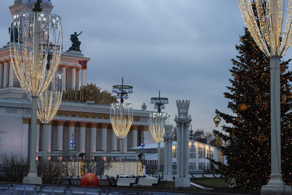 ВДНХ, украшение Москвы, зима в Москве, парки Москвы, Новый год