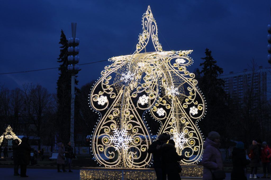 ВДНХ, украшение Москвы, зима в Москве, парки Москвы, Новый год