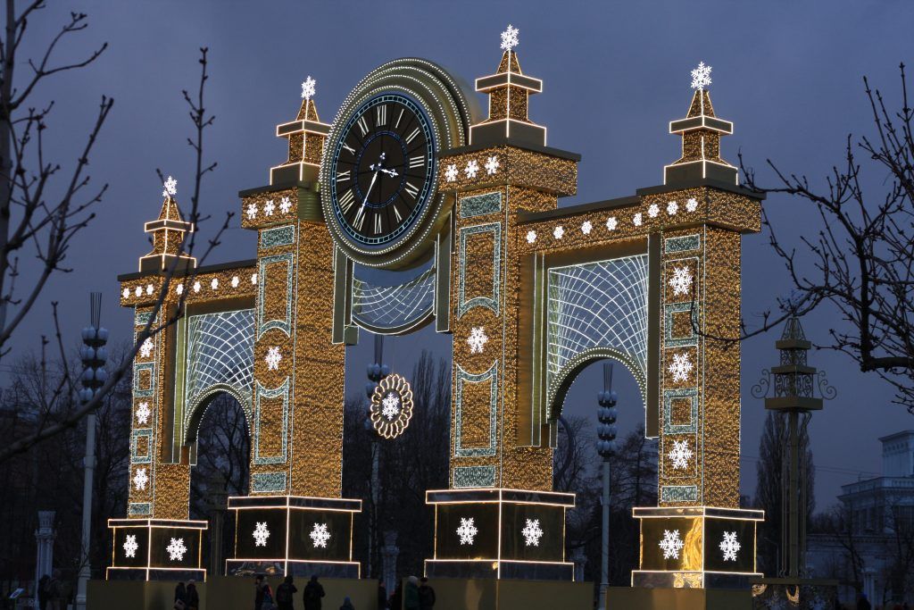 ВДНХ, украшение Москвы, зима в Москве, парки Москвы, Новый год