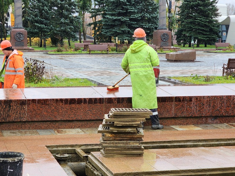 фонтан Годы войны, Поклонная гора, промывка, консервация, фото Юлия Смагринская