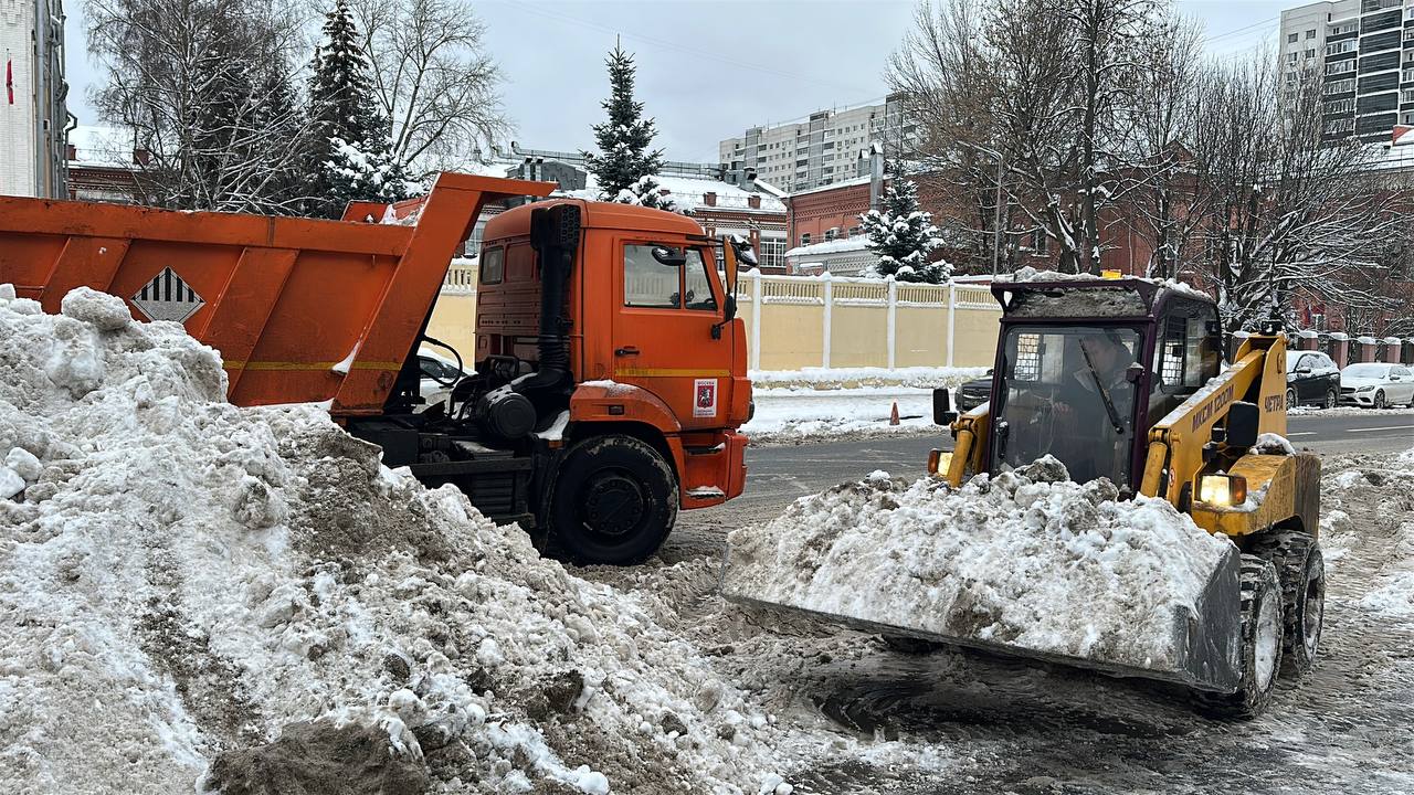 уборка снега, фото КГХ