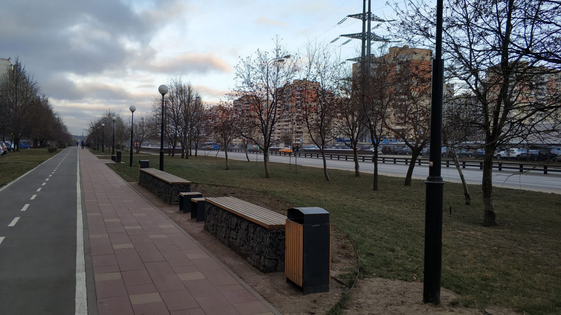 благоустройство, велодорожки, пешеходные дорожки, скамейки