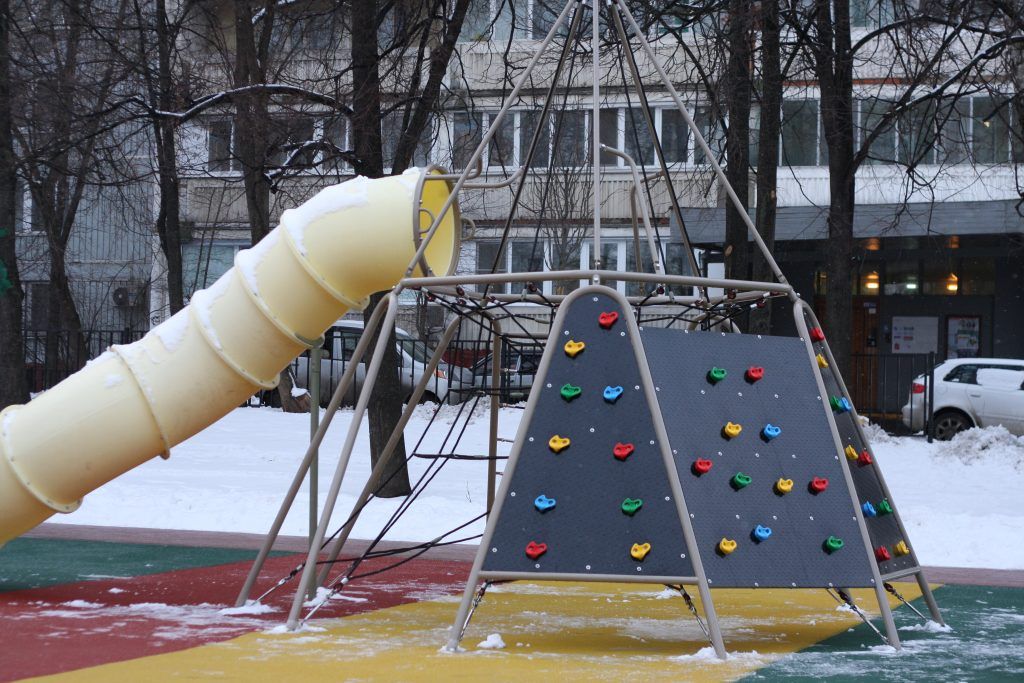 сквер, зима, дети, сквер Победы, благоустройство