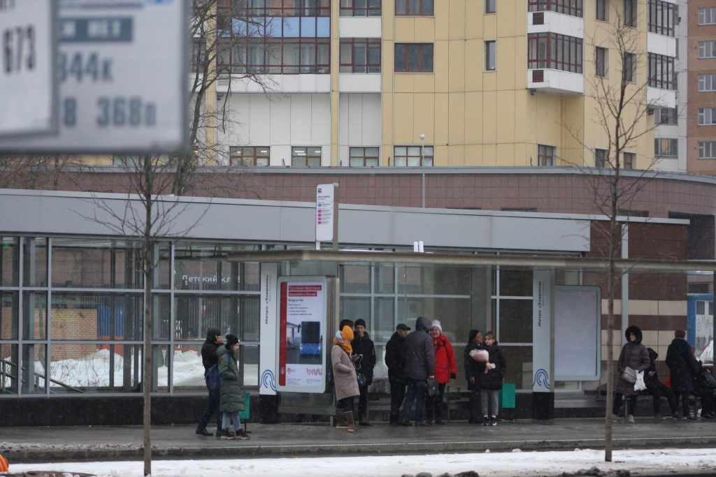 метро, благоустройство, автобусная остановка