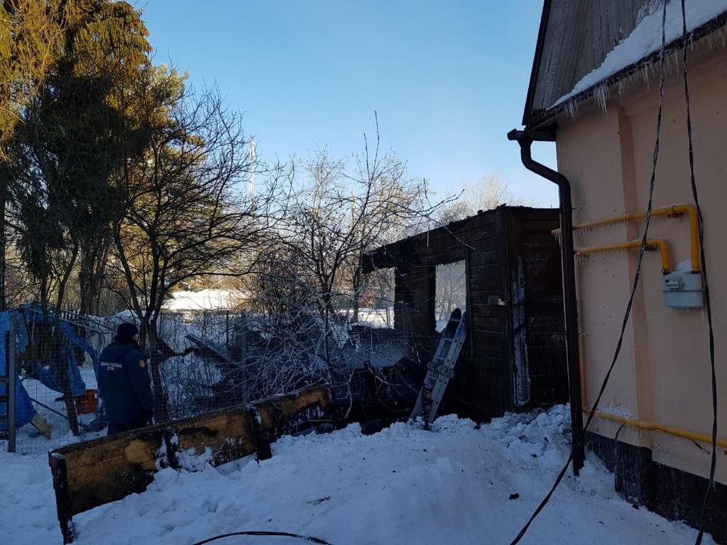 пожар, поселок Внуково