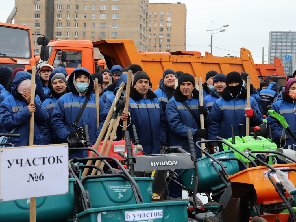 техника, зима, уборка