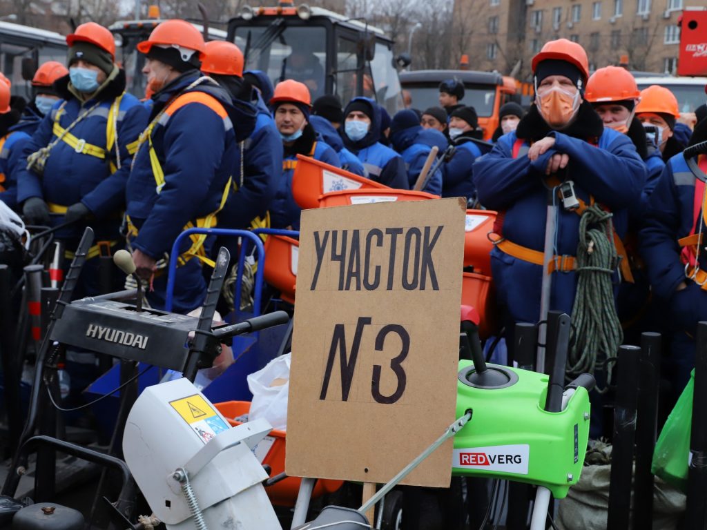 техника, зима, уборка