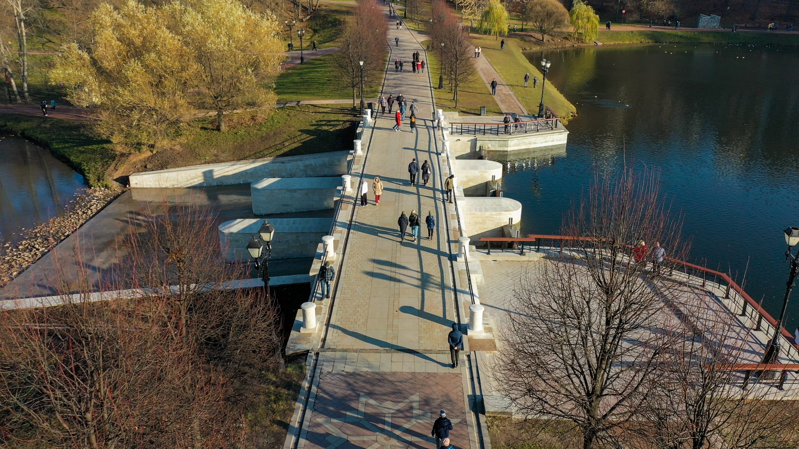 Царицынская плотина, Царицыно, мост, парки Москвы, благоустройство