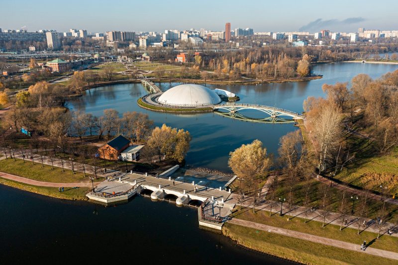 Царицынская плотина, Царицыно, мост, парки Москвы, благоустройство