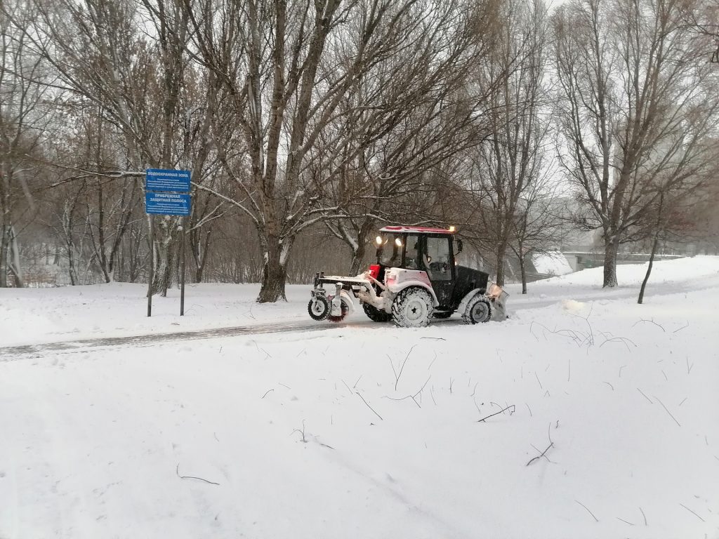 зима, снег, парк