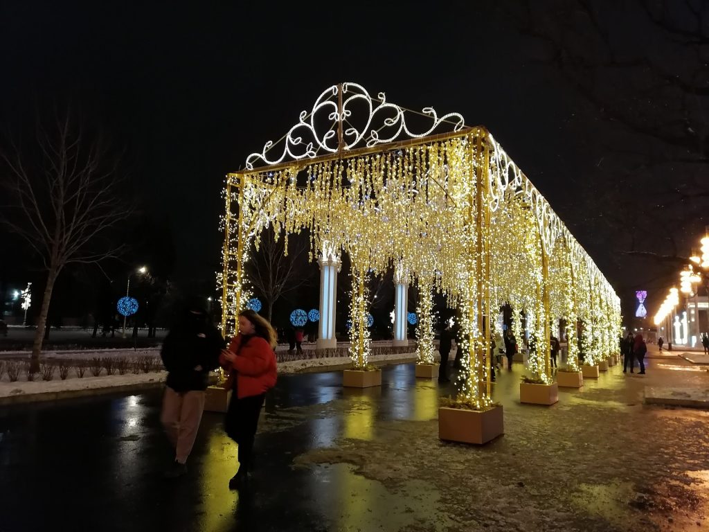 ВДНХ, украшение Москвы, новый год