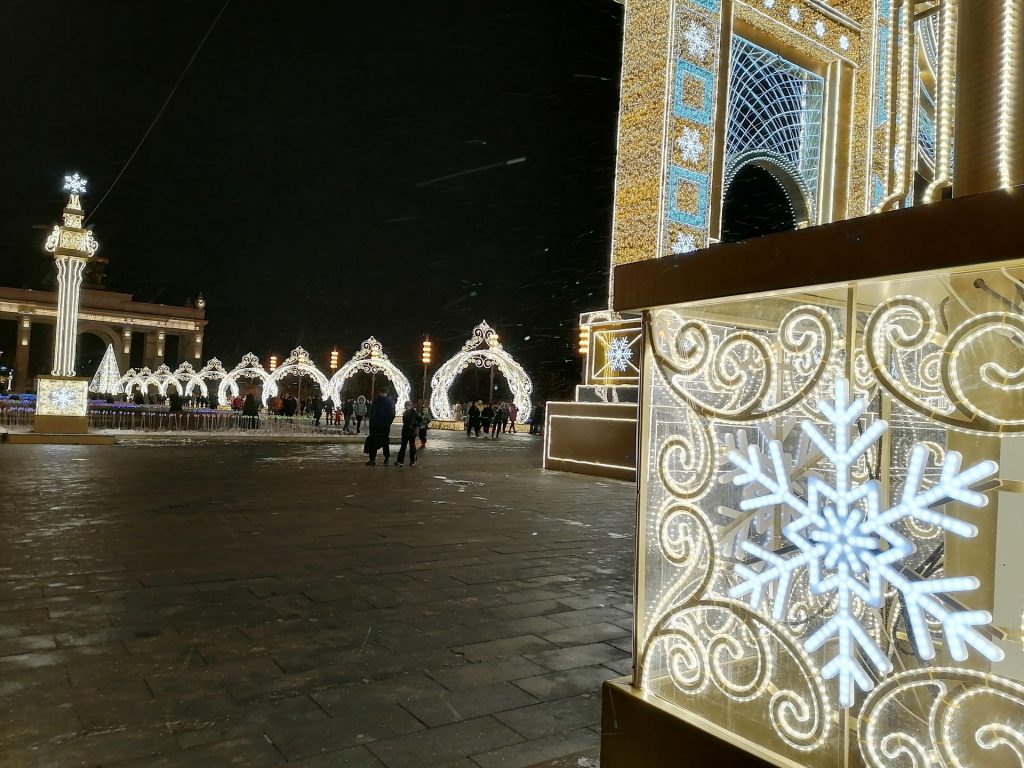 ВДНХ, украшение Москвы, новый год