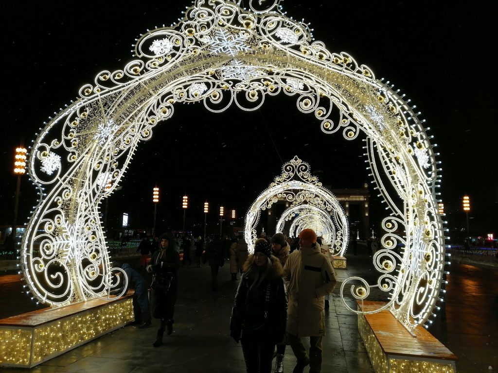 ВДНХ, украшение Москвы, новый год
