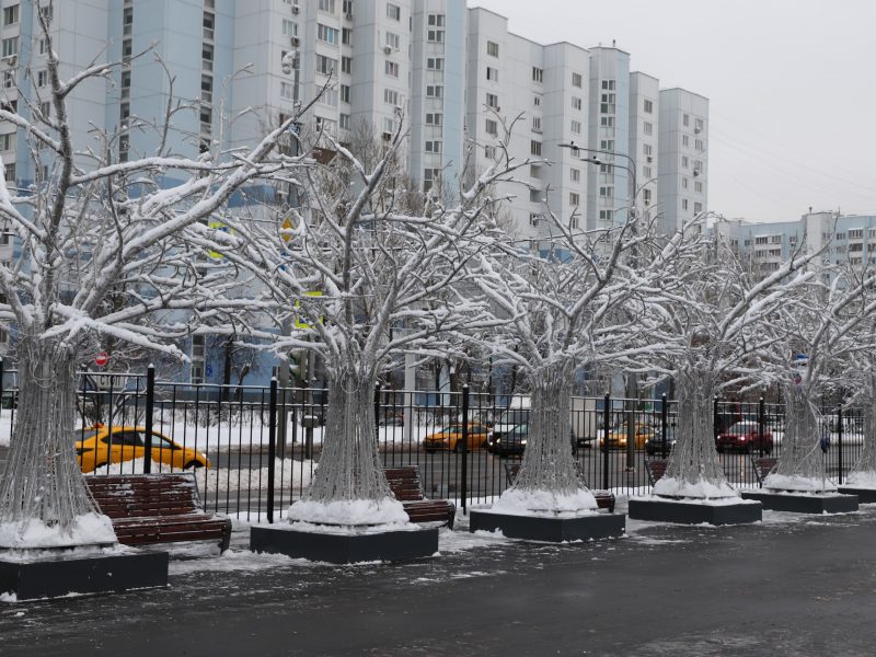 зима, каток, украшение. Фото Юлии Смагринской