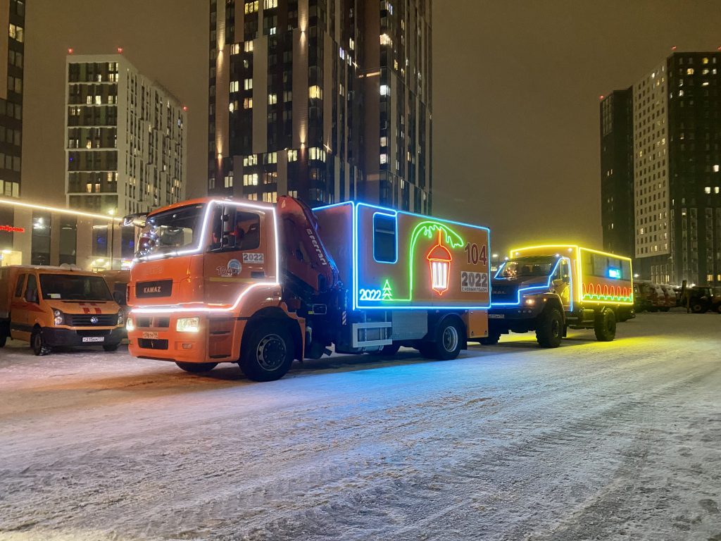 УРАЛ , техника, Мосгаз, Новый год, украшение