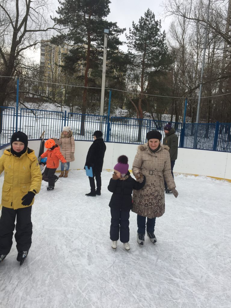 каток, лед, зима