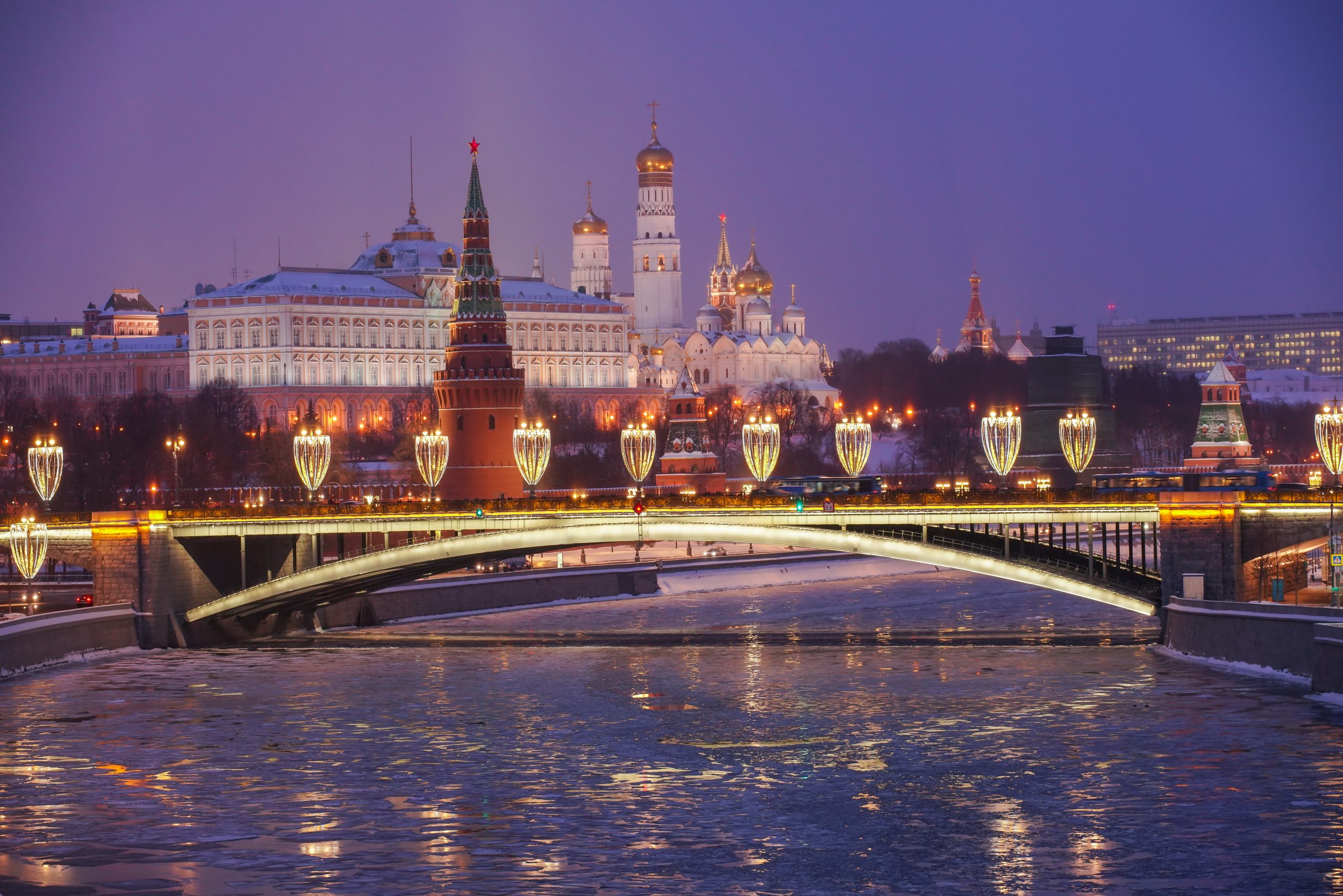 Большой Каменный мост, подсветка, Москва, фото КГХ