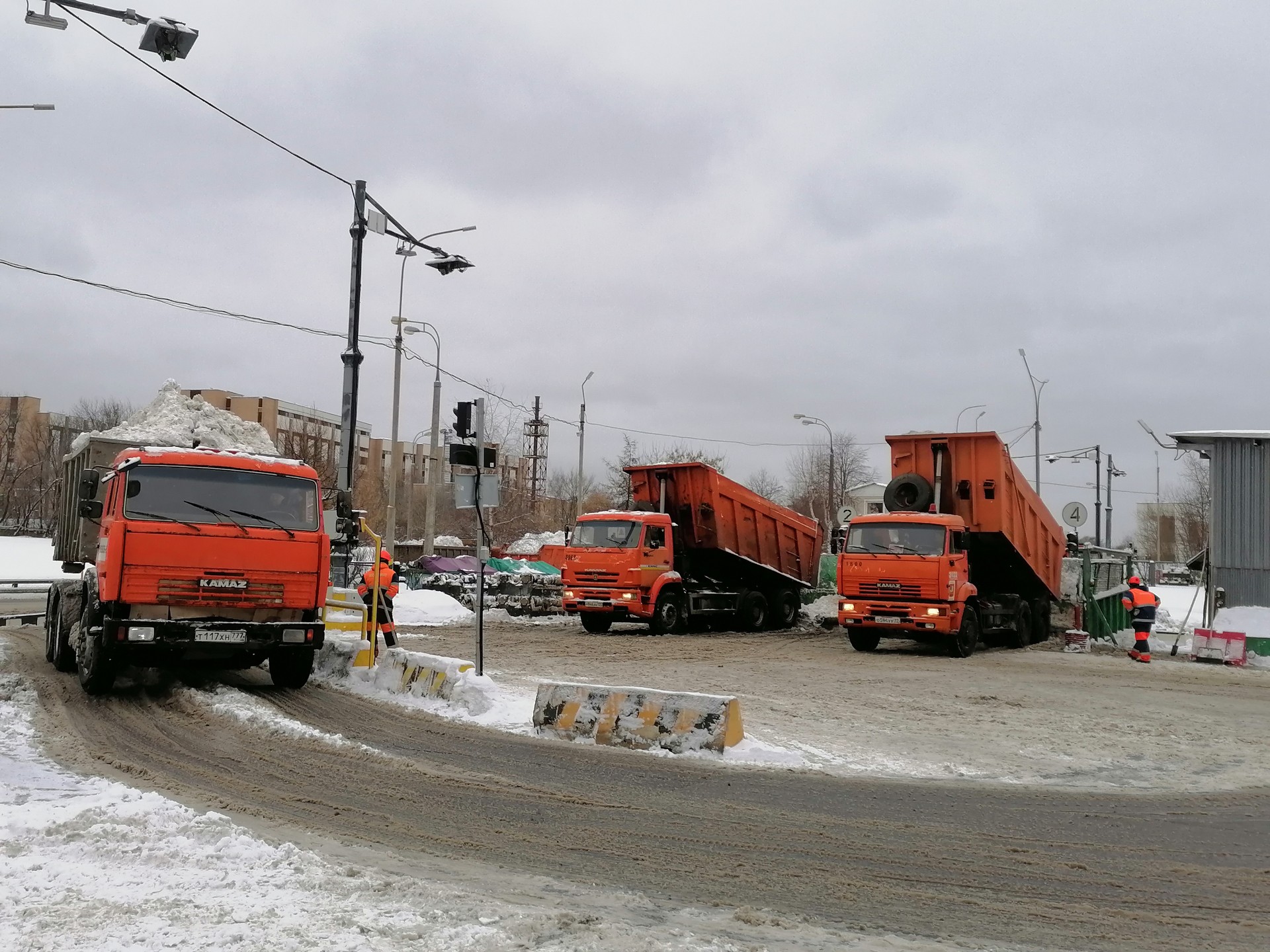 снегосплавный пункт Черкизово, АО Мосводоканал, снег. Фото Юлии Смагринской