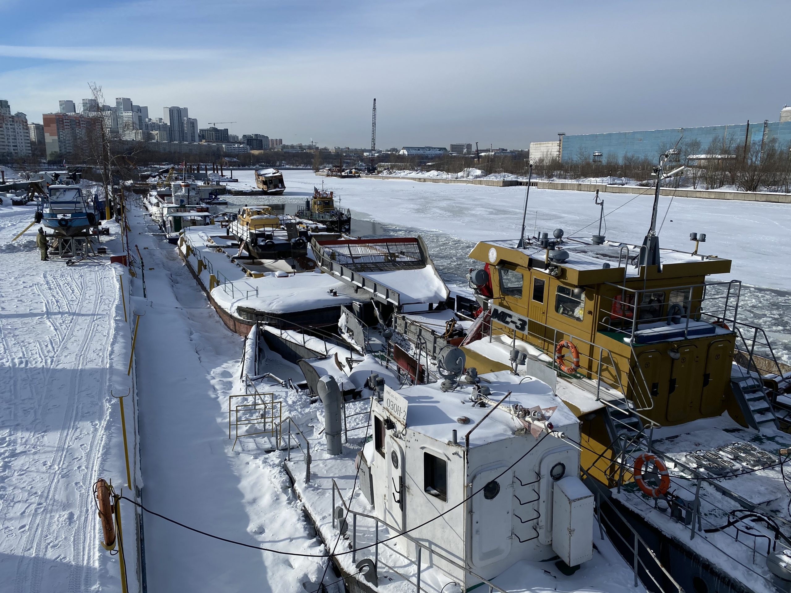 фото мосводосток, мосводосток, навигация, зима, суда мосводостока