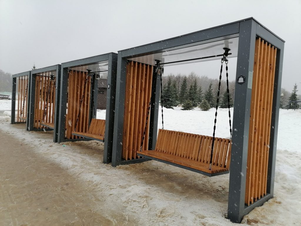 парк Радуга, зима, качели, Фото Юлии Смагринской