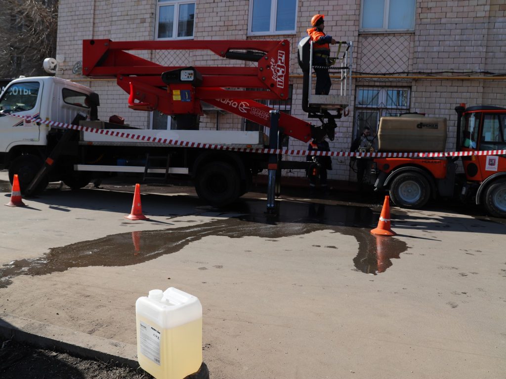 Благоустройство Москвы, Комплекс городского хозяйства Москвы, промывка, уборка, фасад, Хорошевский район, фото Юлии Смагринской