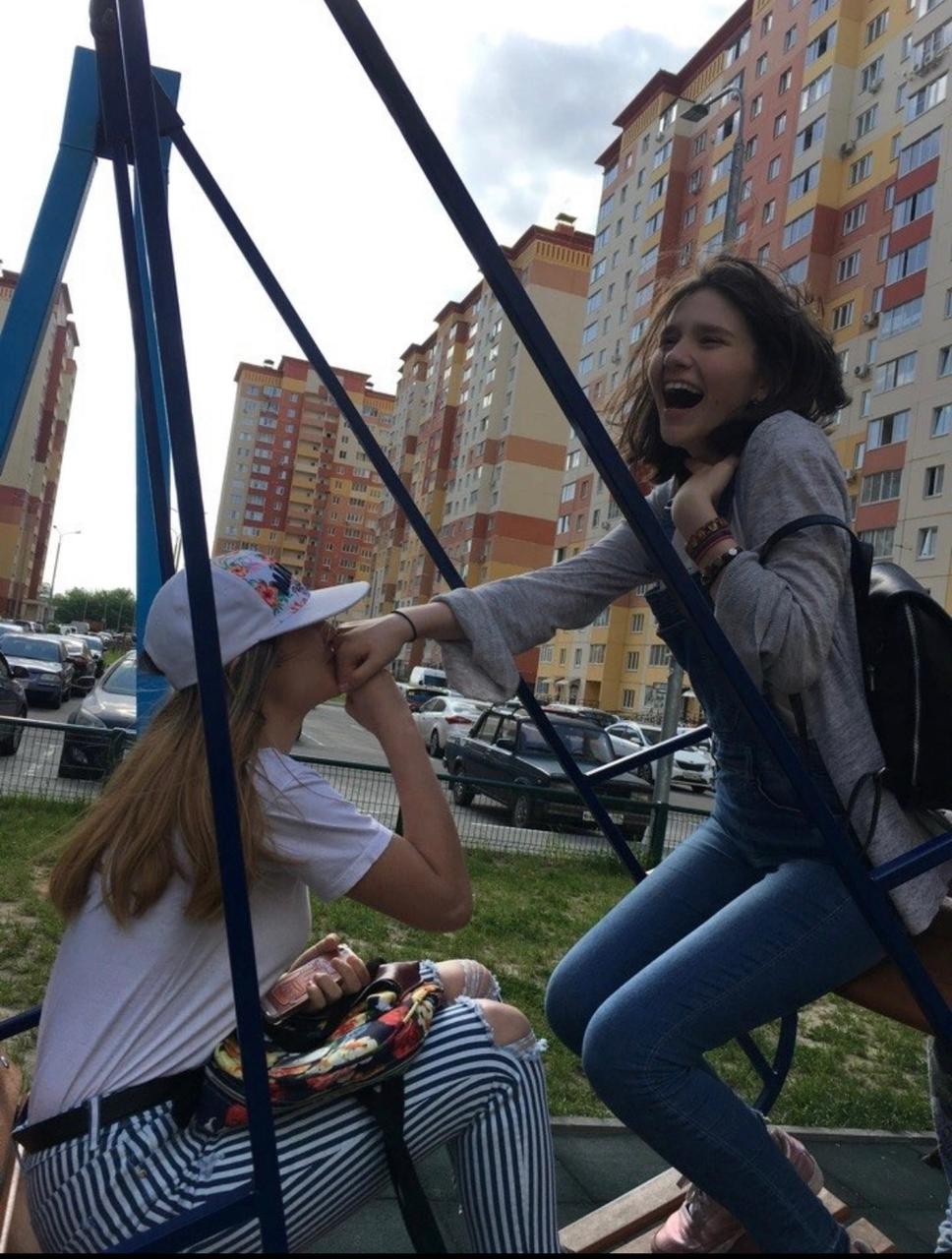 смех, подростки, качели, лето