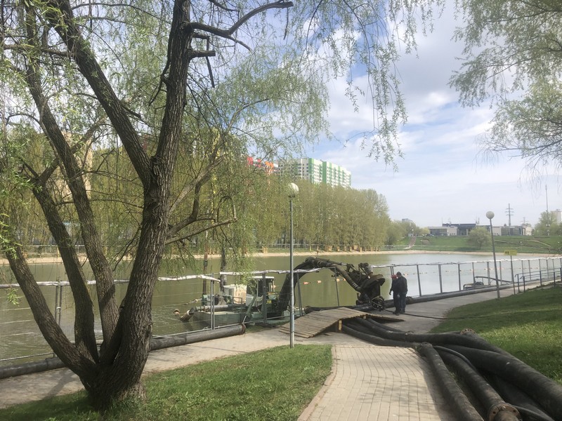 Благоустройство Москвы, ГУП «Мосводосток», Мазиловский пруд, реконструкция, фото Лидии Миловидовой