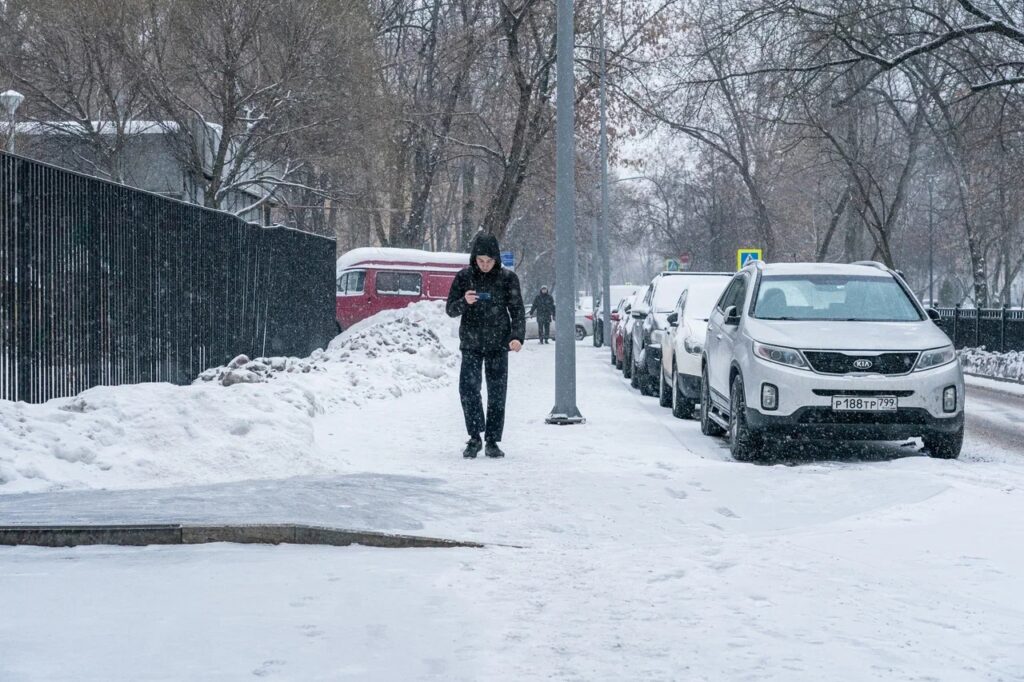 пешеходная дорога, БКЛ Текстильщики, зима, снег, фото ДКР