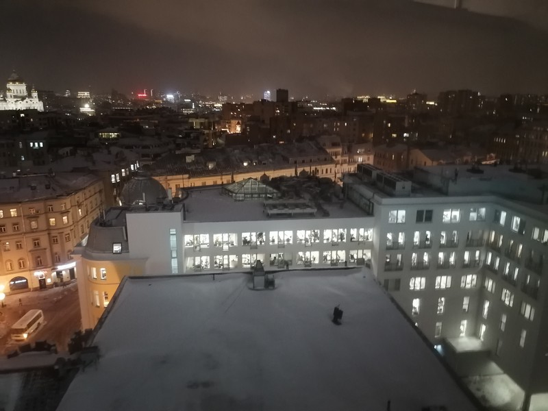Москва, город, ночь, зима, снег, фото Юлия Смагринская