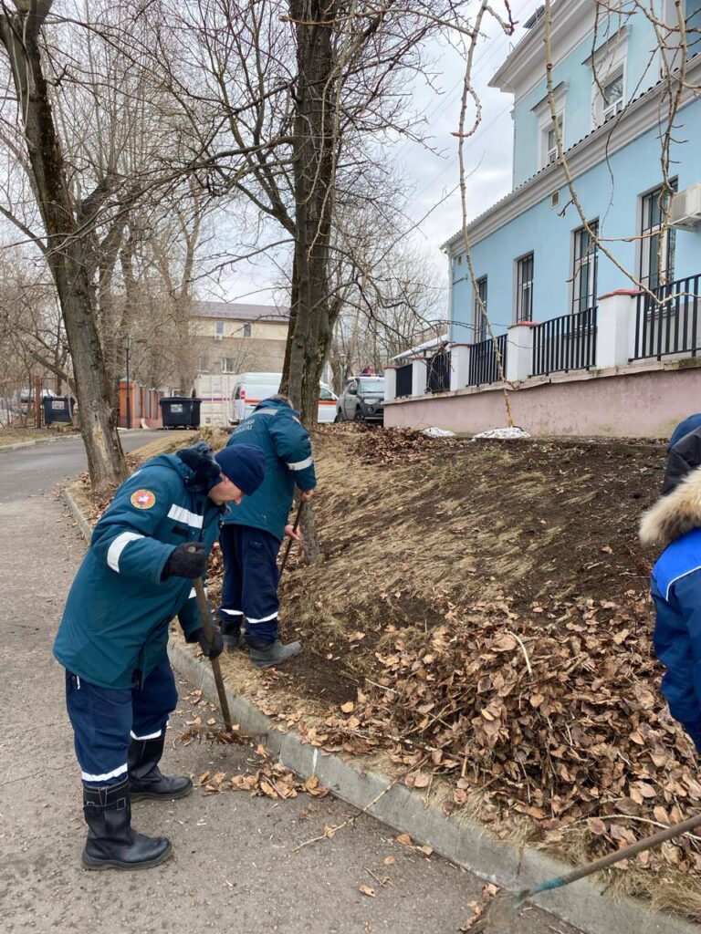 ПСС Серебряный Бор, субботник, спасатели, благоустройство, фото Юлия Смагринская
