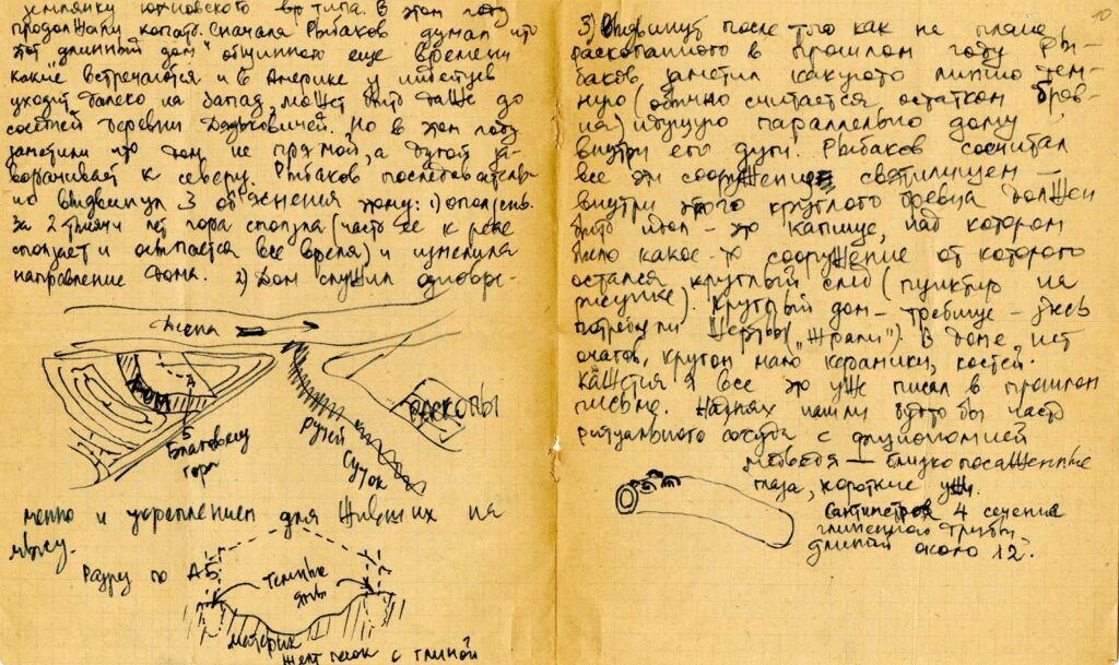 Письмо Я.Н. Щапова отцу Н.М. Щапову об археологических раскопках. Брянская область. 4 августа 1949 года. Главархив Москвы