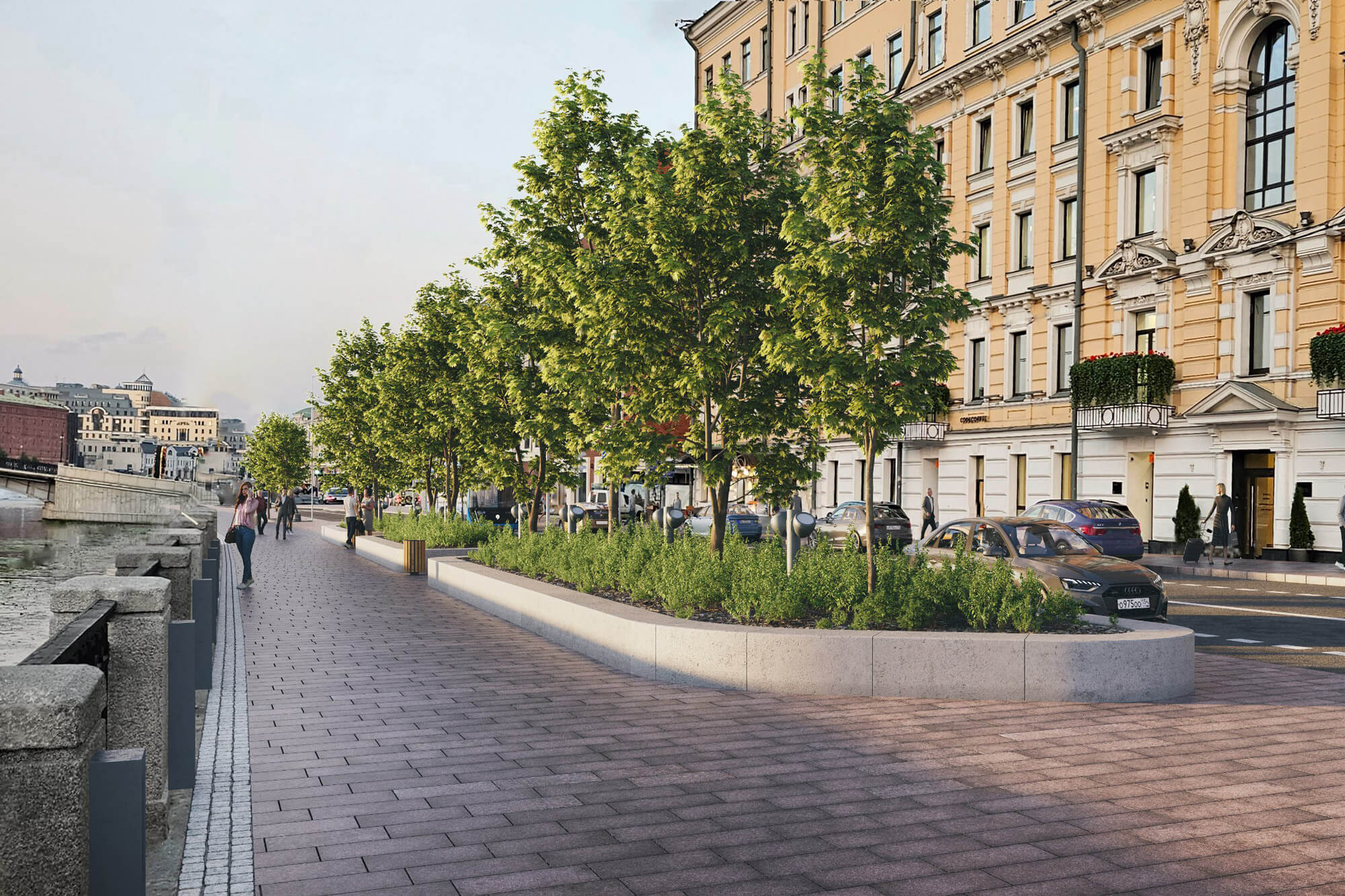 Кадашевская набережная, благоустройство, фото sobyanin.ru