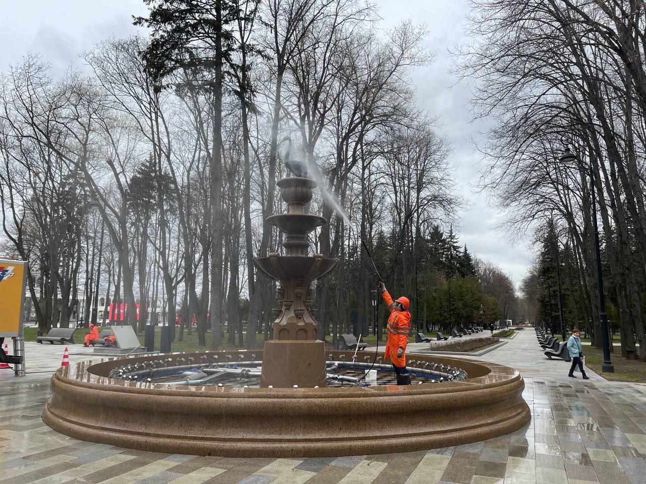 промывка фонтан, северный речной вокзал, фото КГХ