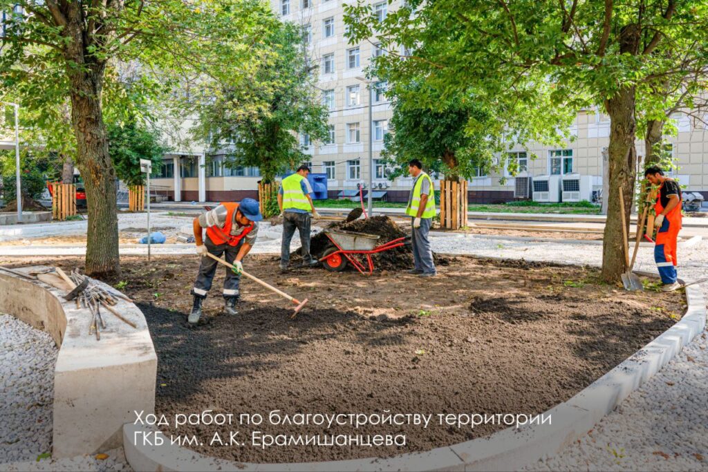 больница, благоустройство, фото КГХ