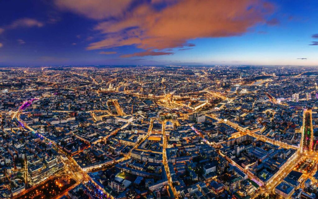 Москва, город, ночь, освещение, фото sobyanin.ru