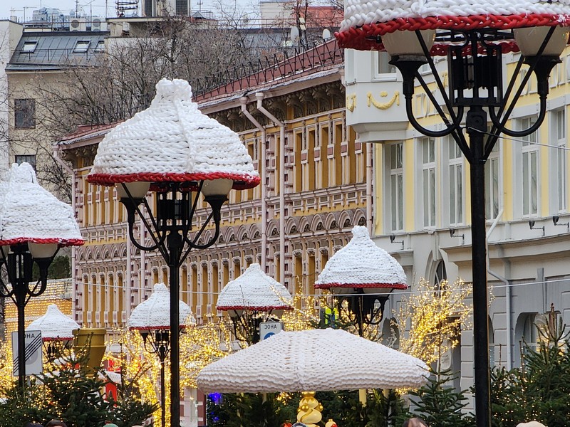 Старый Арбат, новый год, новогодние украшения, фото Юлия Смагринская
