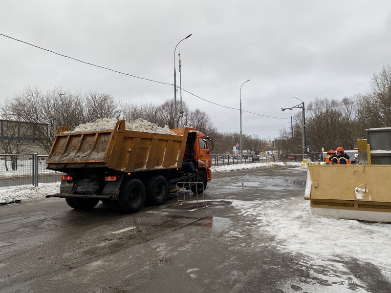 снегосплавный пункт, техника, фото Мосводосток