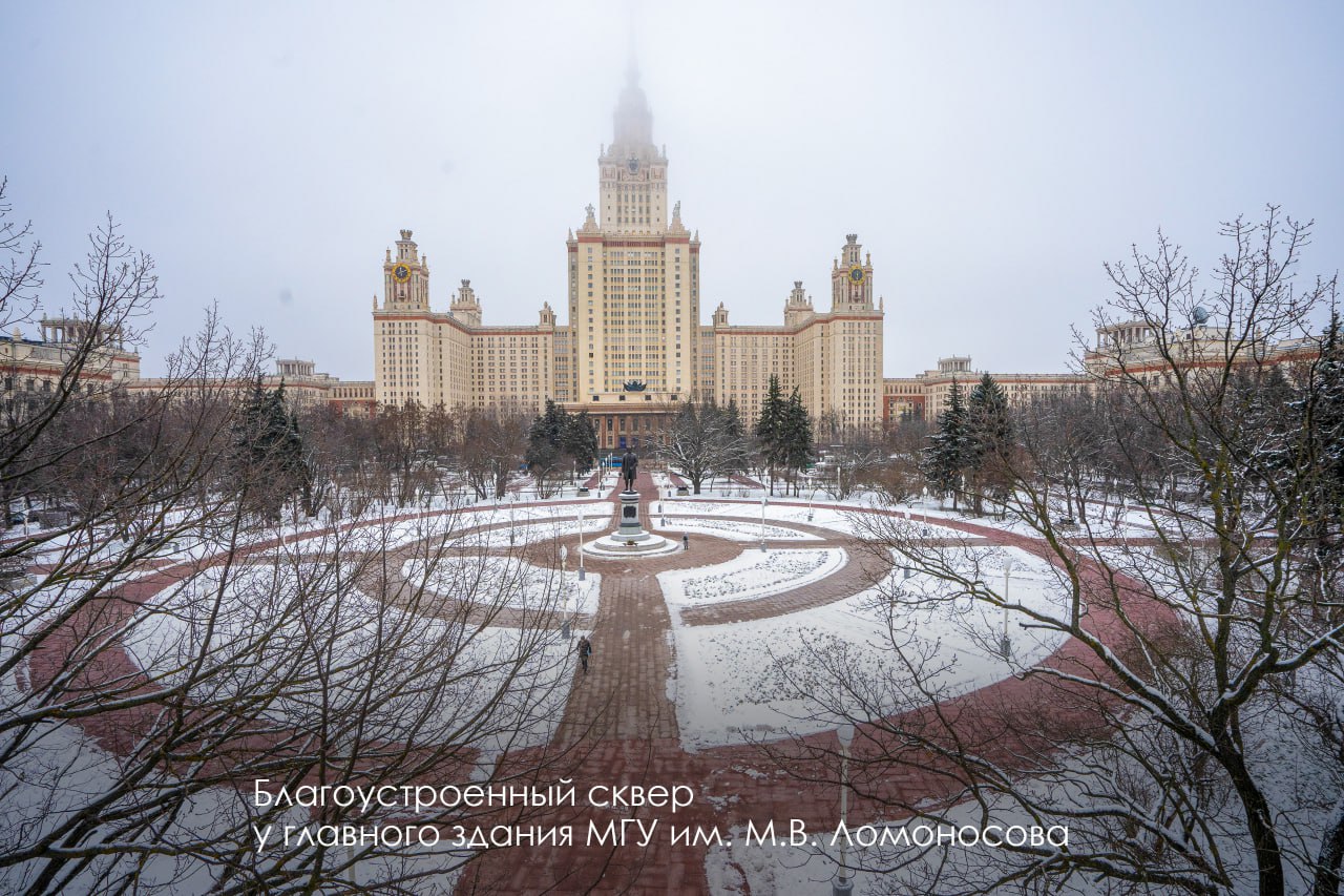 МГУ, благоустройство, университет, фото телеграм мэра