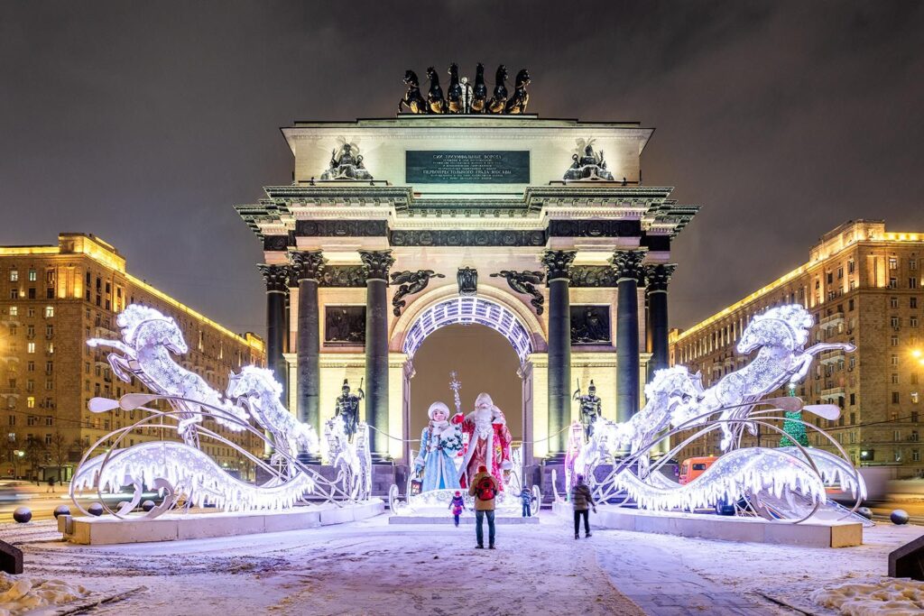 Парк Горького, новогодние украшения, фото КГХ