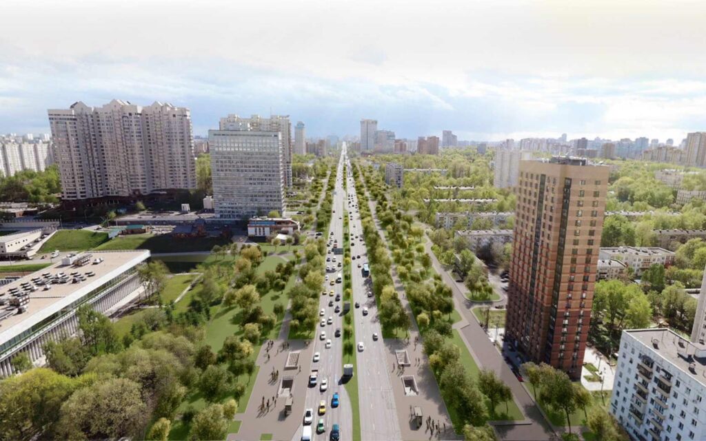 благоустройство, магистраль, фото sobyanin.ru