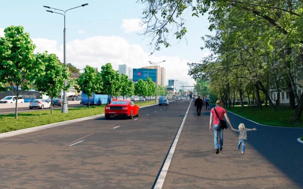 благоустройство, магистраль, фото sobyanin.ru