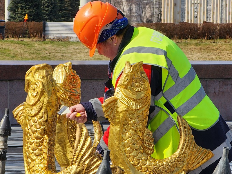 фонтан Дружба народов, промывка, фото Юлия Смагринская