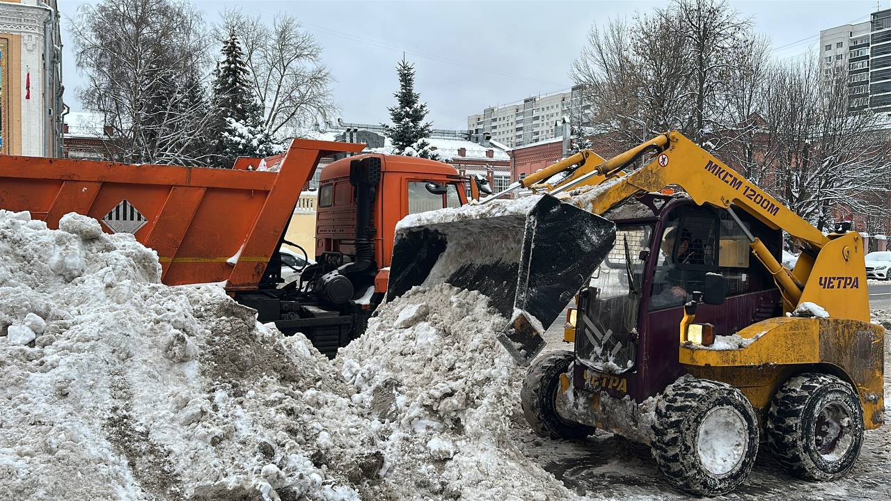 уборка снега, фото КГХ