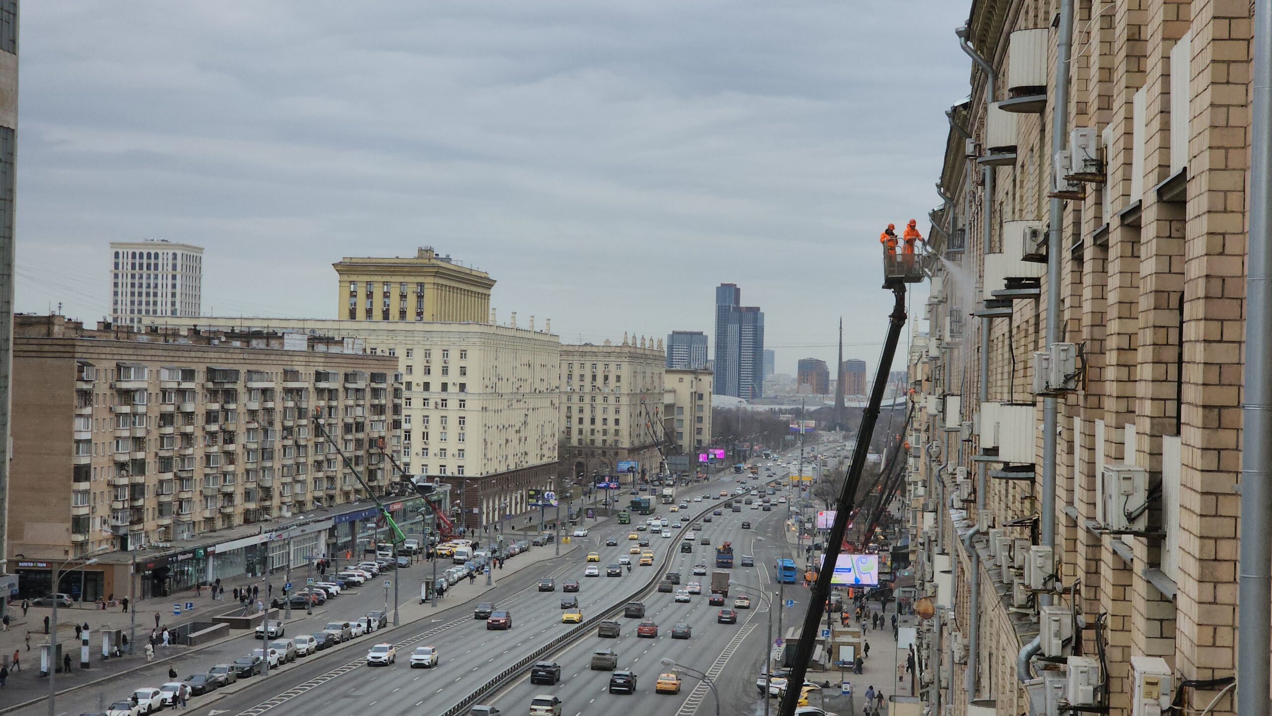 промывка фасада, Проспект Мира фото Юлия Смагринская